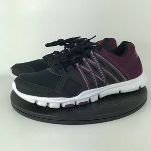 Reebok Yourflex Trainette Running Shoes Black/Purple V72488 Women's Size 10